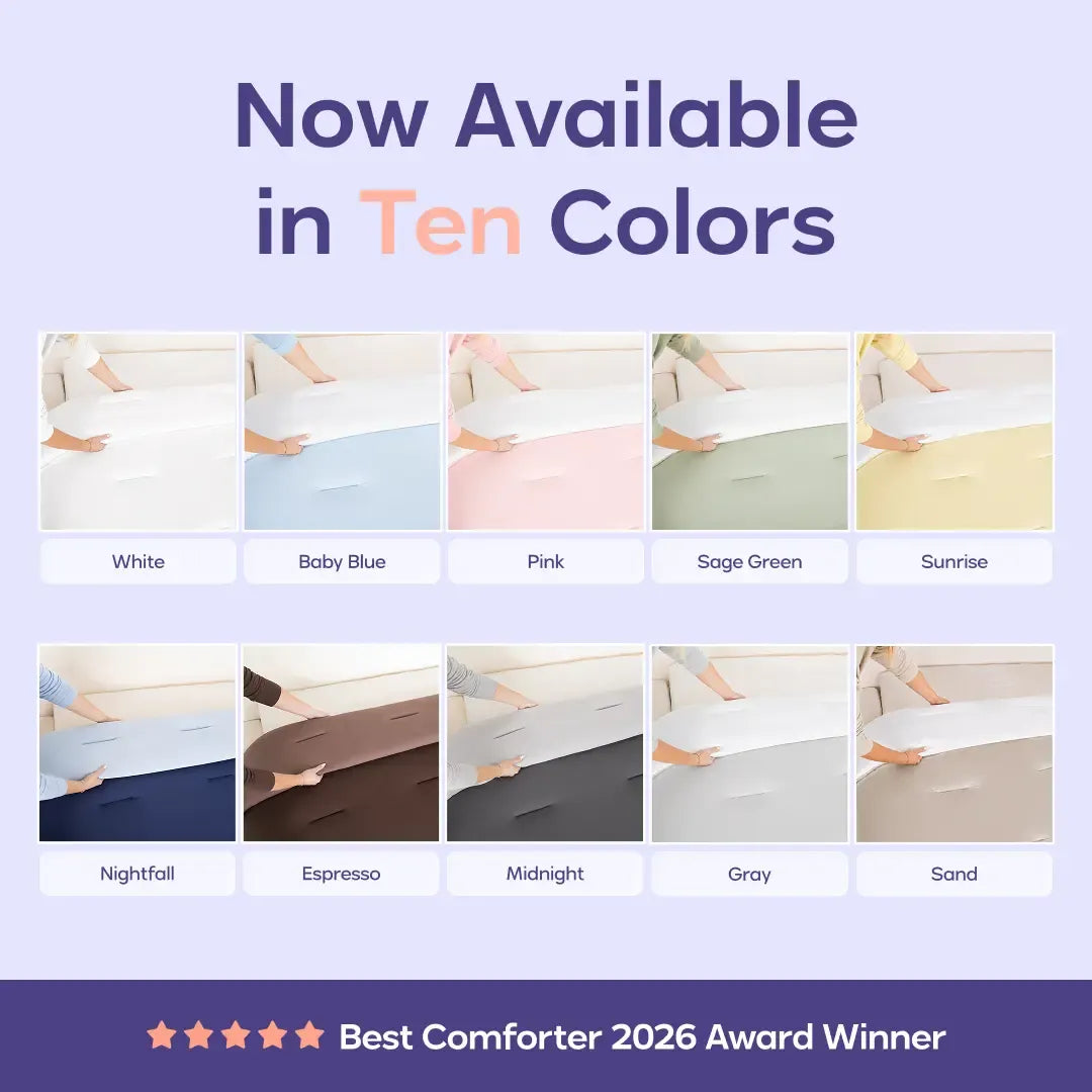 Mellow Sleep | MarshMellow Comforter - Double-Stuffed Ultra-Soft A-Class Fabric Heat-Adaptive Vegan Fill OEKO-TEX Certified Machine Washable