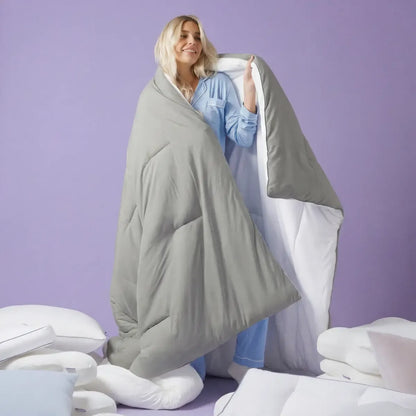 Mellow Sleep | MarshMellow Comforter - Double-Stuffed Ultra-Soft A-Class Fabric Heat-Adaptive Vegan Fill OEKO-TEX Certified Machine Washable