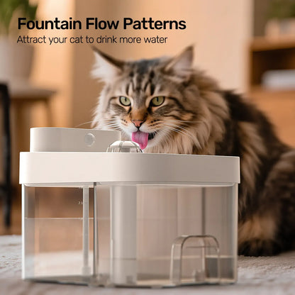 HAPAW Cat Water Fountain – 2.4GHz Wi-Fi App Control, 5000mAh Battery