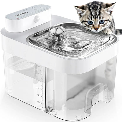 HAPAW Cat Water Fountain – 2.4GHz Wi-Fi App Control, 5000mAh Battery