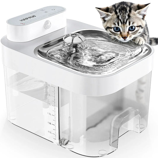 HAPAW Cat Water Fountain – 2.4GHz Wi-Fi App Control, 5000mAh Battery