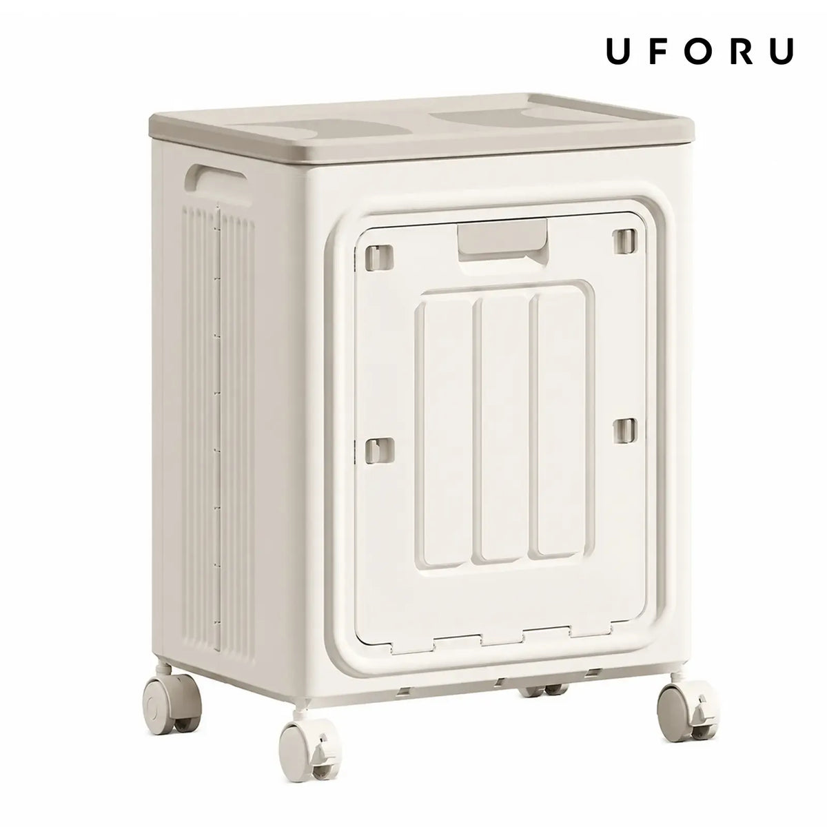 UFORU PP Rectangular Rolling Wheeled Laundry Basket