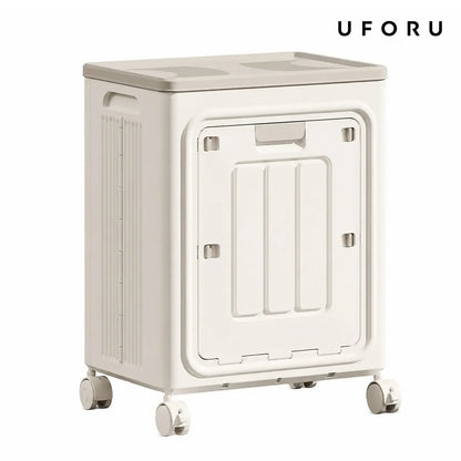 UFORU PP Rectangular Rolling Wheeled Laundry Basket