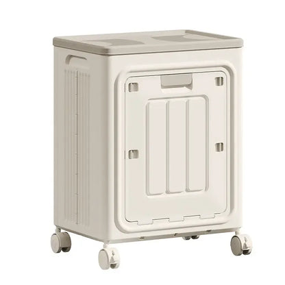 UFORU PP Rectangular Rolling Wheeled Laundry Basket