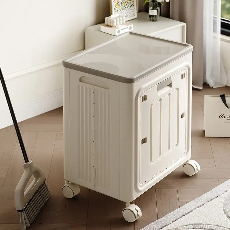 UFORU PP Rectangular Rolling Wheeled Laundry Basket
