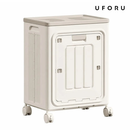 UFORU PP Rectangular Rolling Wheeled Laundry Basket