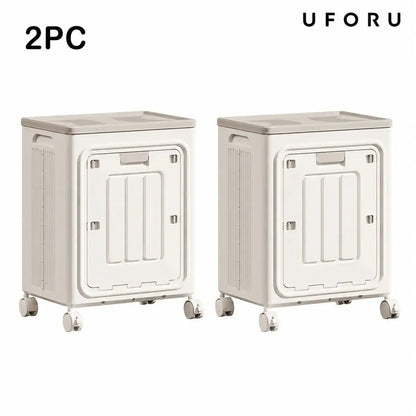 UFORU PP Rectangular Rolling Wheeled Laundry Basket