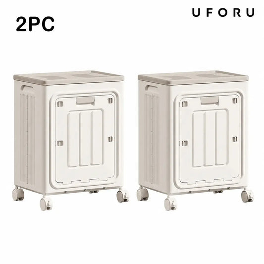 UFORU PP Rectangular Rolling Wheeled Laundry Basket